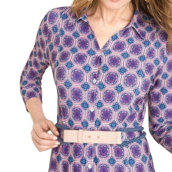 Chico's Rope Leather Belt Nautical Coastal Size L NEW $54 - Picture 1 of 9